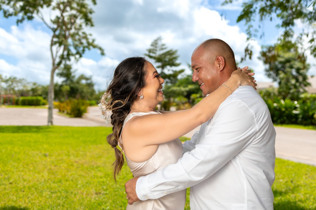 Joyful Couple Embracing