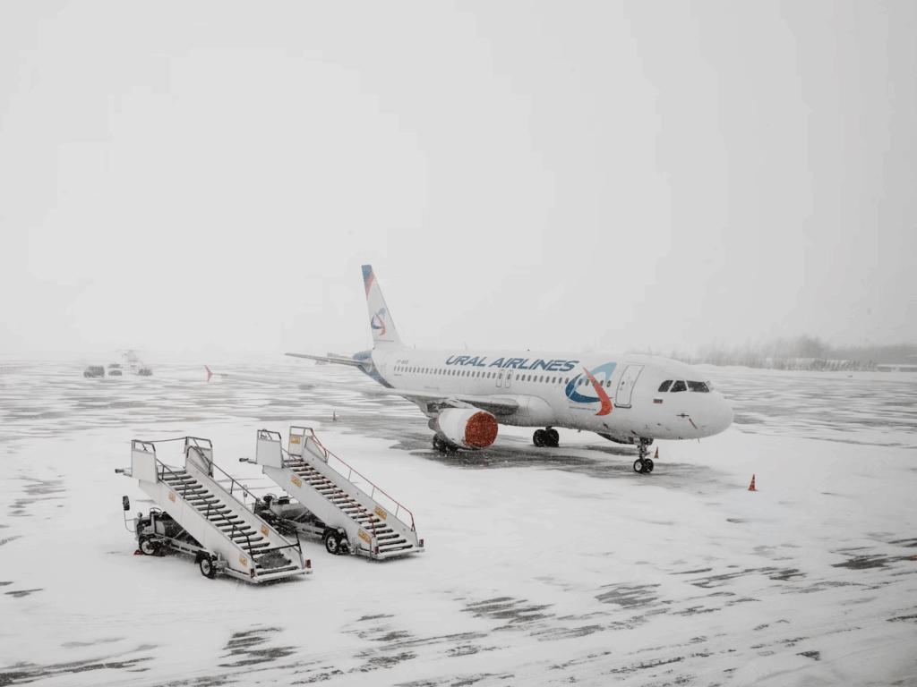 Blizzard at airport