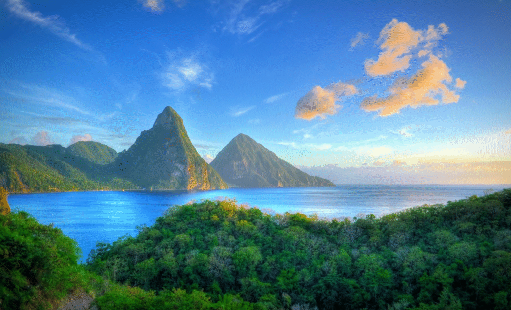 St. Lucia view of Pitons